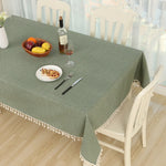 ผ้าปูโต๊ะอาหารผ้าฝ้ายสำหรับตกแต่ง, ขนาด 60x90 ซม., 100x140 ซม., 140x140 ซม., 140x180 ซม., 140x200 ซม., 140x220 ซม., 70x70 ซม.