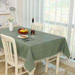 ผ้าปูโต๊ะอาหารผ้าฝ้ายสำหรับตกแต่ง, ขนาด 60x90 ซม., 100x140 ซม., 140x140 ซม., 140x180 ซม., 140x200 ซม., 140x220 ซม., 70x70 ซม.