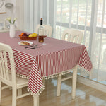 ผ้าปูโต๊ะอาหารผ้าฝ้ายสำหรับตกแต่ง, ขนาด 110x140 ซม., 90x90 ซม., 120x160 ซม., 120x120 ซม.