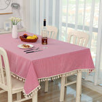 ผ้าปูโต๊ะอาหารผ้าฝ้ายสำหรับตกแต่ง, ขนาด 110x140 ซม., 90x90 ซม., 120x160 ซม., 120x120 ซม.