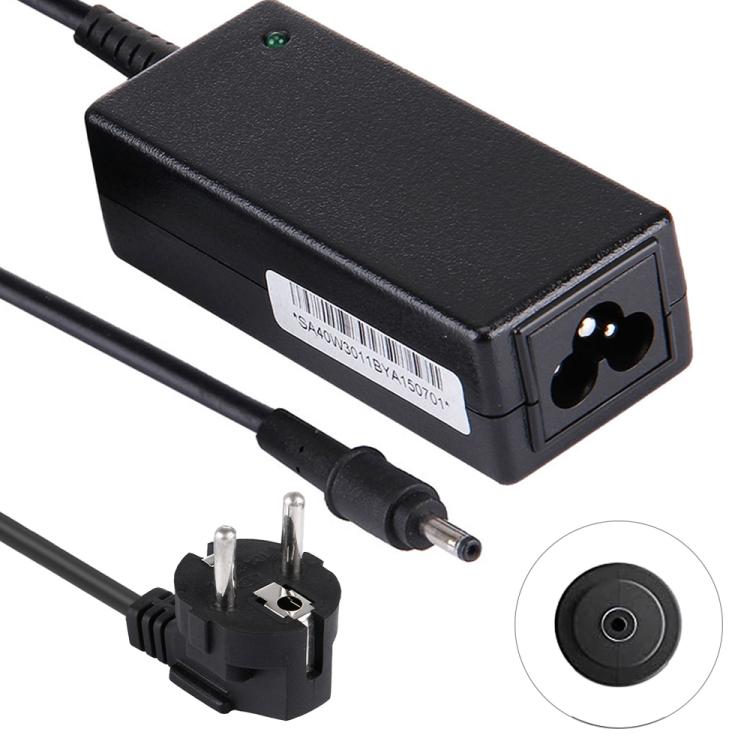 อะแดปเตอร์ไฟ AC 40W 19V 2.1A สำหรับ Samsung รุ่น AD-4019W / AA-PA2N40L / BA44-00278A / NP900X1A / NP900X1B, ขั้วต่อ: 3.0x1.1mm, ปลั๊ก EU