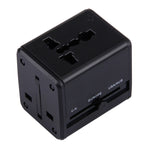 อะแดปเตอร์ปลั๊กเดินทางสากลแบบซ่อน พร้อมพอร์ต USB คู่ในตัว สำหรับ US, UK, AU, EU