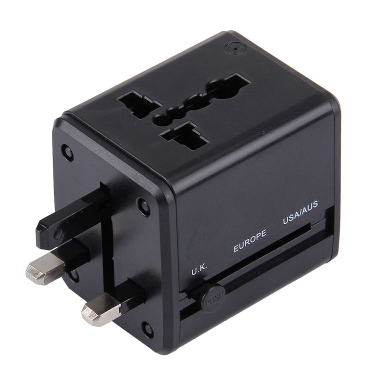 อะแดปเตอร์ปลั๊กเดินทางสากลแบบซ่อน พร้อมพอร์ต USB คู่ในตัว สำหรับ US, UK, AU, EU