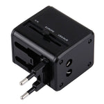อะแดปเตอร์ปลั๊กเดินทางสากลแบบซ่อน พร้อมพอร์ต USB คู่ในตัว สำหรับ US, UK, AU, EU