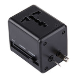 อะแดปเตอร์ปลั๊กเดินทางสากลแบบซ่อน พร้อมพอร์ต USB คู่ในตัว สำหรับ US, UK, AU, EU
