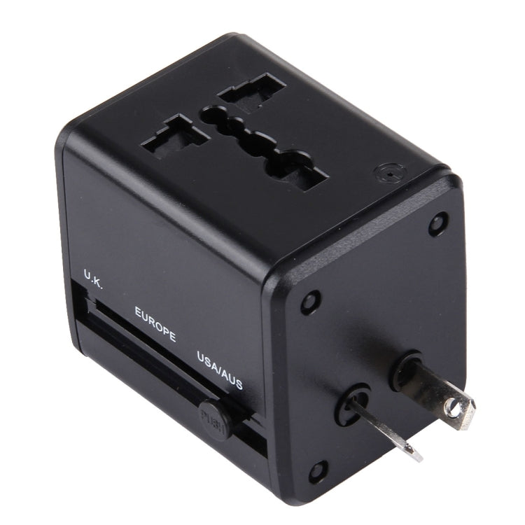 อะแดปเตอร์ปลั๊กเดินทางสากลแบบซ่อน พร้อมพอร์ต USB คู่ในตัว สำหรับ US, UK, AU, EU