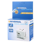 อะแดปเตอร์ปลั๊กเดินทางสากลแบบซ่อน พร้อมพอร์ต USB คู่ในตัว สำหรับ US, UK, AU, EU