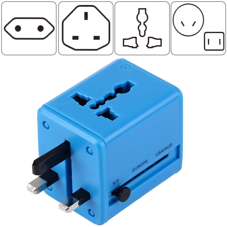 อะแดปเตอร์ปลั๊กเดินทางสากลแบบซ่อน พร้อมพอร์ต USB คู่ในตัว สำหรับ US, UK, AU, EU