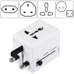 อะแดปเตอร์ปลั๊กเดินทางสากลแบบซ่อน พร้อมพอร์ต USB คู่ในตัว สำหรับ US, UK, AU, EU
