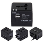 อะแดปเตอร์ชาร์จปลั๊กคู่ USB 5V 2.1A, ปลั๊ก UK / EU / US / AU, 5V 2.1A