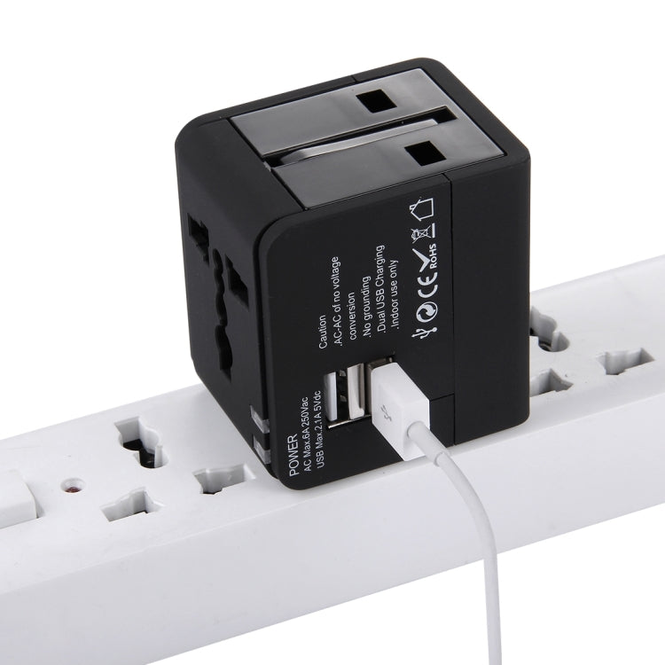 อะแดปเตอร์ชาร์จปลั๊กคู่ USB 5V 2.1A, ปลั๊ก UK / EU / US / AU, 5V 2.1A