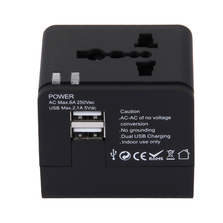 อะแดปเตอร์ชาร์จปลั๊กคู่ USB 5V 2.1A, ปลั๊ก UK / EU / US / AU, 5V 2.1A