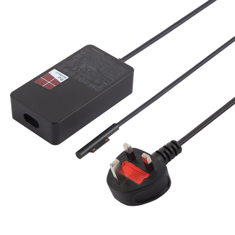 อะแดปเตอร์ไฟ 44W 15V 2.58A สำหรับ Microsoft Surface Pro 5 1796 / 1769, ปลั๊ก UK