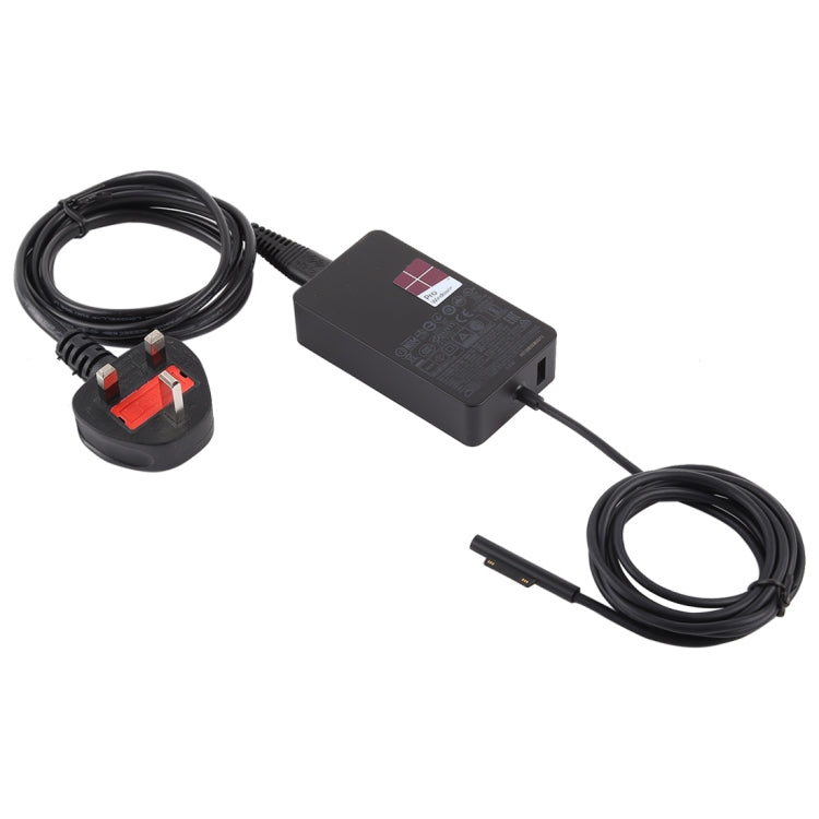 อะแดปเตอร์ไฟ 44W 15V 2.58A สำหรับ Microsoft Surface Pro 5 1796 / 1769, ปลั๊ก UK