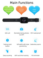 REACHFAR RF-V46-B นาฬิกาข้อมือ GPS สมาร์ทแทรกเกอร์ รองรับ SOS / กล้อง / การจัดการสุขภาพ / 4G LTE / ความดันโลหิต / อัตราการเต้นของหัวใจ สำหรับอเมริกาเหนือ / อเมริกาใต้, RF-V46-B