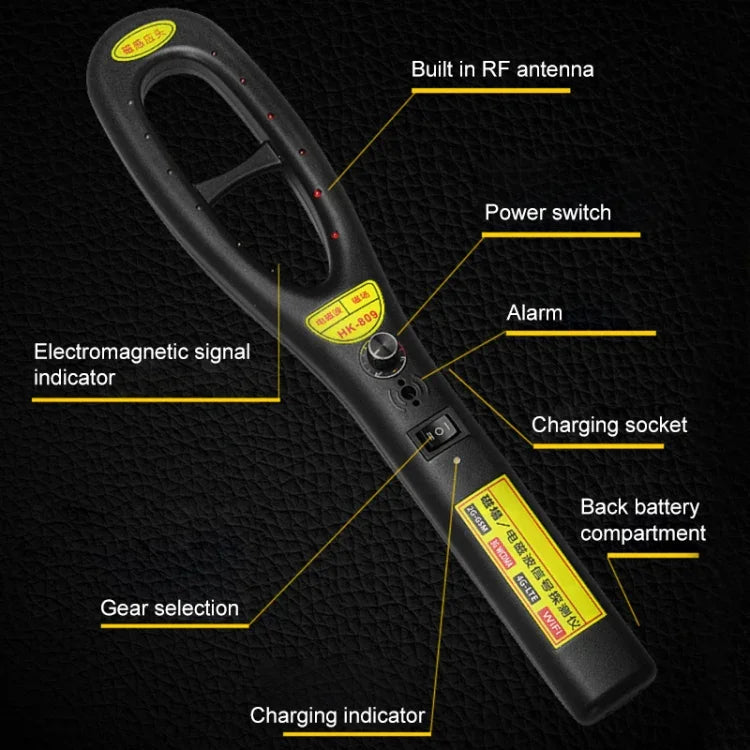 HK-809 เครื่องตรวจจับสัญญาณแม่เหล็กสนามแม่เหล็กไฟฟ้าความไวสูง GPS