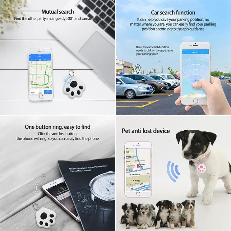 HYC09 เครื่องสวมใส่อัจฉริยะขนาดเล็กสำหรับสัตว์เลี้ยง GPS ตัวระบุตำแหน่ง Bluetooth