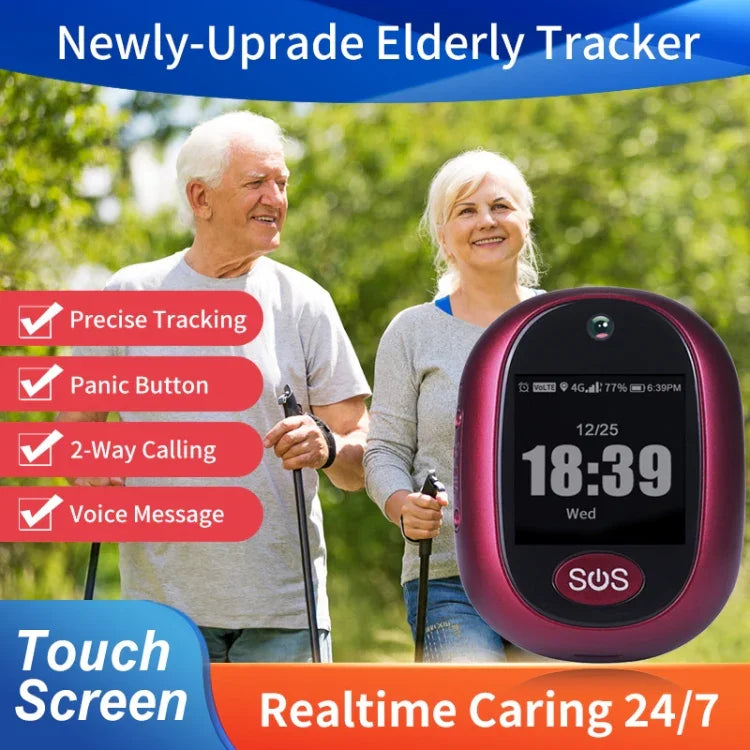 REACHFAR RF-V45-B เครื่องติดตาม GPS อัจฉริยะจอสัมผัสขนาดเล็ก รูปจี้ รองรับ SOS / กล้อง / การจัดการสุขภาพ / 4G LTE สำหรับอเมริกาเหนือ / อเมริกาใต้ / ออสเตรเลีย, RF-V45-B จอสัมผัส