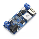 โมดูลลดแรงดันไฟฟ้า DC 24V/12V เป็น 5V 5A สำหรับชาร์จ USB