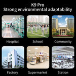 K9 Pro เครื่องวัดอุณหภูมิแบบไม่สัมผัสพร้อมเซ็นเซอร์วัดระยะและแสง + เครื่องจ่ายสบู่เหลวอัตโนมัติแบบไม่สัมผัส 1000 มล. พร้อมฐานติดตั้ง, K9 Pro