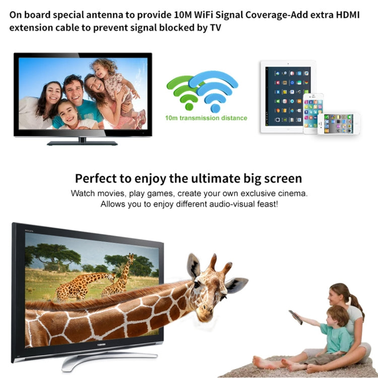 M2 Plus ตัวรับสัญญาณแสดงผลไร้สาย WiFi Dongle Airplay Miracast DLNA 1080P HDMI TV Stick สำหรับ iPhone, Samsung และสมาร์ทโฟน Android อื่นๆ, M2 Plus