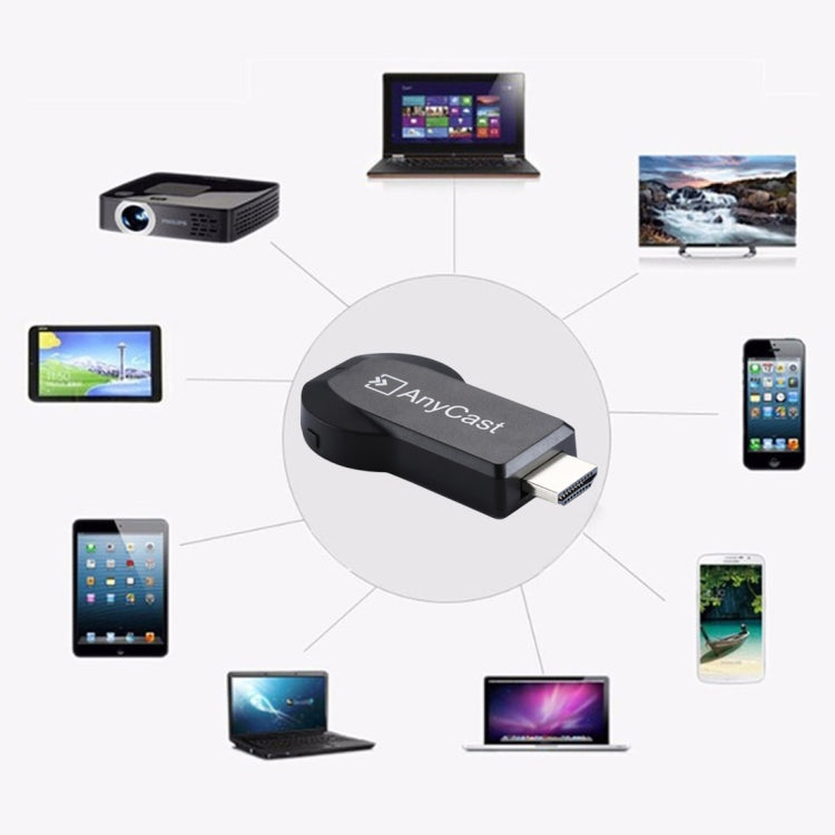 M2 Plus ตัวรับสัญญาณแสดงผลไร้สาย WiFi Dongle Airplay Miracast DLNA 1080P HDMI TV Stick สำหรับ iPhone, Samsung และสมาร์ทโฟน Android อื่นๆ, M2 Plus