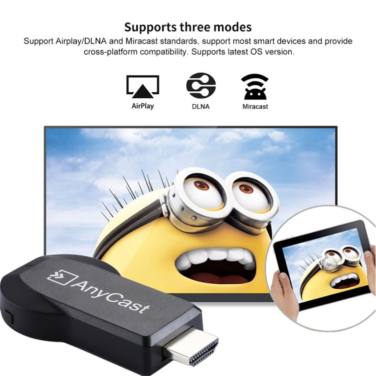 M2 Plus ตัวรับสัญญาณแสดงผลไร้สาย WiFi Dongle Airplay Miracast DLNA 1080P HDMI TV Stick สำหรับ iPhone, Samsung และสมาร์ทโฟน Android อื่นๆ, M2 Plus