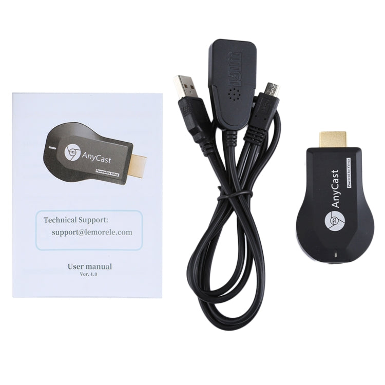 M9 Plus ตัวรับสัญญาณแสดงผลไร้สาย WiFi Dongle Airplay Miracast DLNA 1080P HDMI TV Stick, M9 Plus
