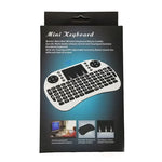 Support Language: French i8 Air Mouse Wireless Backlit Keyboard with Touchpad for Android TV Box & Smart TV & PC Tablet & Xbox360 & PS3 & HTPC/IPTV, French