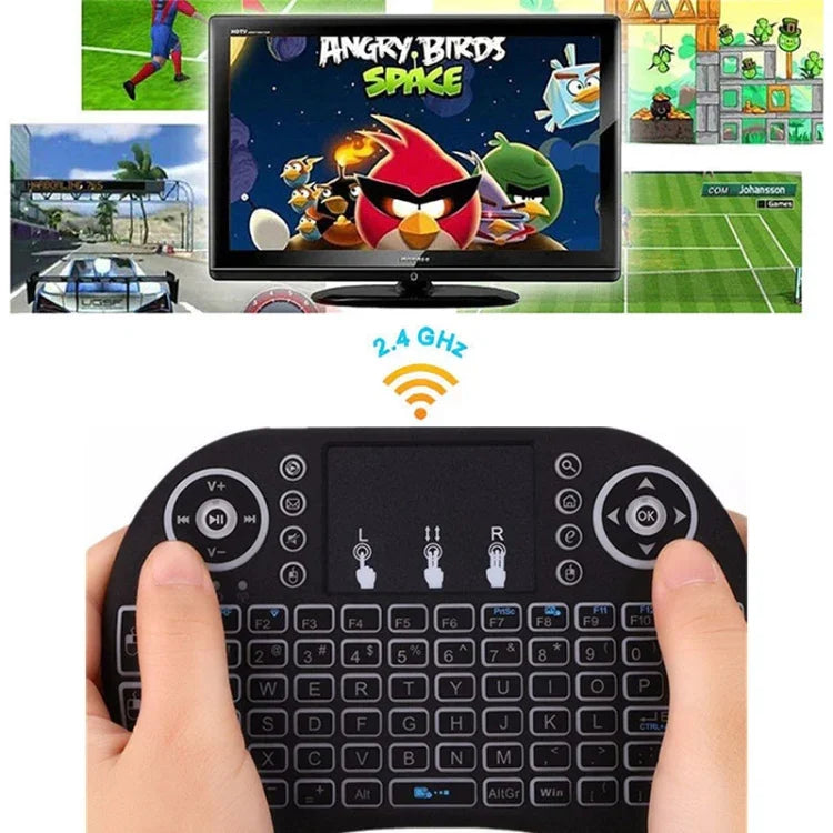 รองรับภาษา: รัสเซีย i8 เมาส์ไร้สายพร้อมคีย์บอร์ดและทัชแพด สำหรับ Android TV Box & สมาร์ททีวี & แท็บเล็ต PC & Xbox360 & PS3 & HTPC/IPTV