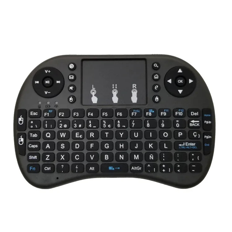 รองรับภาษา: สเปน i8 เมาส์ไร้สายพร้อมคีย์บอร์ดและทัชแพด สำหรับ Android TV Box & สมาร์ททีวี & แท็บเล็ต PC & Xbox360 & PS3 & HTPC/IPTV, สเปน