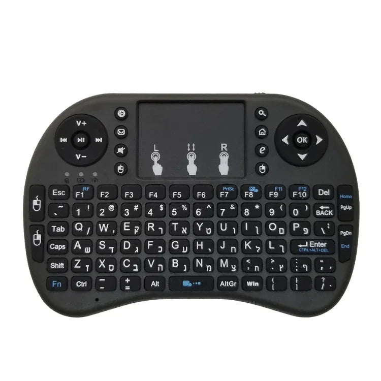 รองรับภาษา: ฮีบรู i8 เมาส์ไร้สายพร้อมคีย์บอร์ดและทัชแพด สำหรับ Android TV Box & สมาร์ททีวี & แท็บเล็ต PC & Xbox360 & PS3 & HTPC/IPTV, ฮีบรู