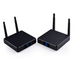 Measy FHD686 ตัวส่งสัญญาณ HDMI ไร้สาย 3D Full HD 1080P 5-5.8GHz (ตัวส่ง + ตัวรับ) พร้อมหน้าจอ รองรับรีโมทอินฟราเรดและฟังก์ชันแสดงหน้าจอเดียวกันไร้สาย ระยะส่งสัญญาณ: 200 ม., รุ่น FHD686 พร้อมหน้าจอ