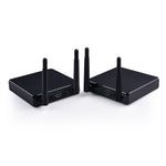 Measy FHD686 ตัวส่งสัญญาณ HDMI ไร้สาย 3D Full HD 1080P 5-5.8GHz (ตัวส่ง + ตัวรับ) พร้อมหน้าจอ รองรับรีโมทอินฟราเรดและฟังก์ชันแสดงหน้าจอเดียวกันไร้สาย ระยะส่งสัญญาณ: 200 ม., รุ่น FHD686 พร้อมหน้าจอ