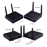 Measy FHD686 ตัวส่งสัญญาณ HDMI ไร้สาย 3D Full HD 1080P 5-5.8GHz (ตัวส่ง + ตัวรับ) พร้อมหน้าจอ รองรับรีโมทอินฟราเรดและฟังก์ชันแสดงหน้าจอเดียวกันไร้สาย ระยะส่งสัญญาณ: 200 ม., รุ่น FHD686 พร้อมหน้าจอ