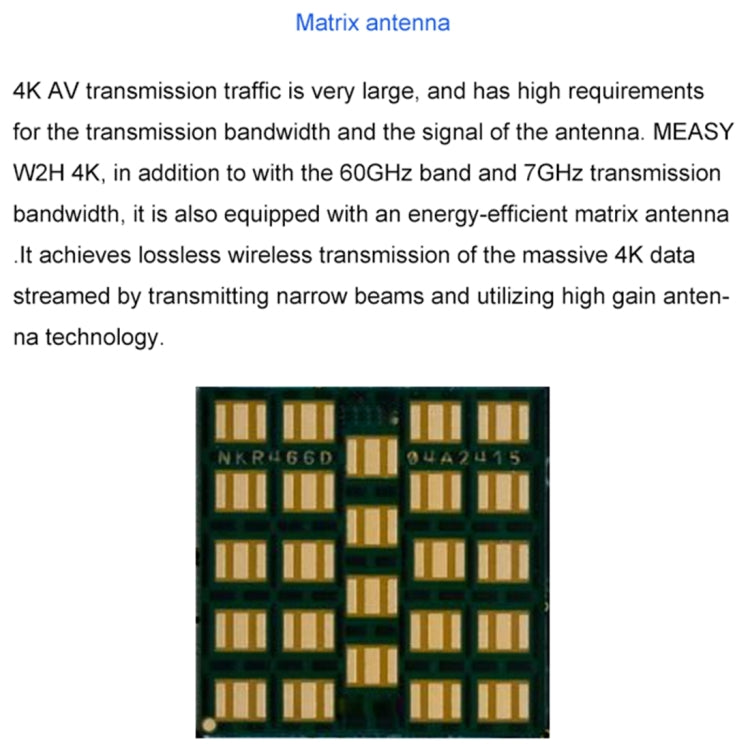 Measy W2H ชุดส่งสัญญาณไร้สาย 60GHz 4K Ultra HD ระยะส่งสัญญาณ: 30 ม., รุ่น UK Plug, 4K