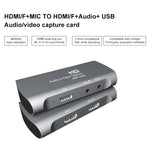 Z27 กล่องจับภาพวิดีโอและเสียง USB 2.0 แบบ HDMI หญิง + ไมโครโฟนเป็น HDMI หญิง, Z27
