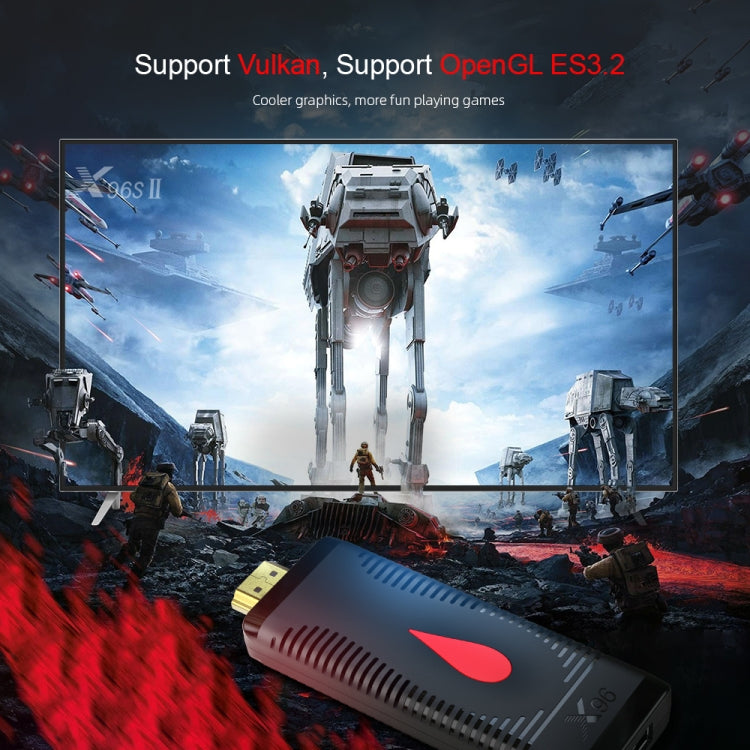 X96 S400 แอนดรอยด์ 10.0 มินิทีวีสติ๊ก Allwinner H313 ควอดคอร์ ARM Cortex A53, 2GB + 16GB รองรับ WiFi, HDMI, การ์ด TF, USB, 2GB+16GB