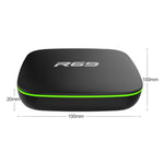 R69 สมาร์ททีวีบ็อกซ์ 1080P HD Android 4.4 เครื่องเล่นมีเดียพร้อมรีโมทคอนโทรล, Quad Core Allwinner H3, RAM: 1GB, ROM: 8GB, WiFi 2.4G, LAN, ปลั๊ก EU, 1GB+8GB