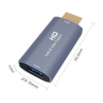 Z51 การ์ดจับภาพวิดีโอ USB ตัวเมียเป็น HDMI ตัวผู้ Z51
