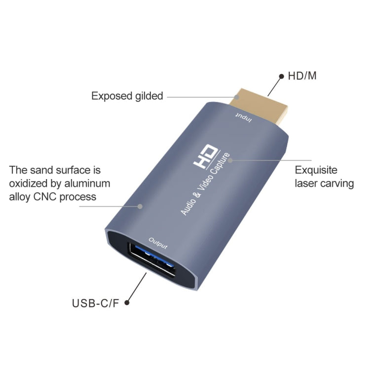 Z51 การ์ดจับภาพวิดีโอ USB ตัวเมียเป็น HDMI ตัวผู้ Z51