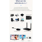 Z1 ชุดตัวรับและส่งสัญญาณแสดงผลหน้าจอไร้สาย HDMI Dongle ตัวรับ + ตัวส่ง