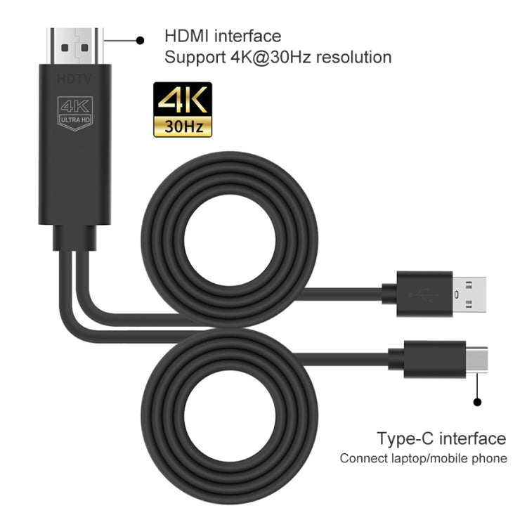UC505 สาย HDTV USB-C / Type-C 4K 30Hz, UC505