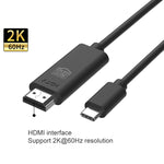 UC506 สายเคเบิล USB-C / Type-C เป็น HDMI 2K 60Hz HDTV UC506