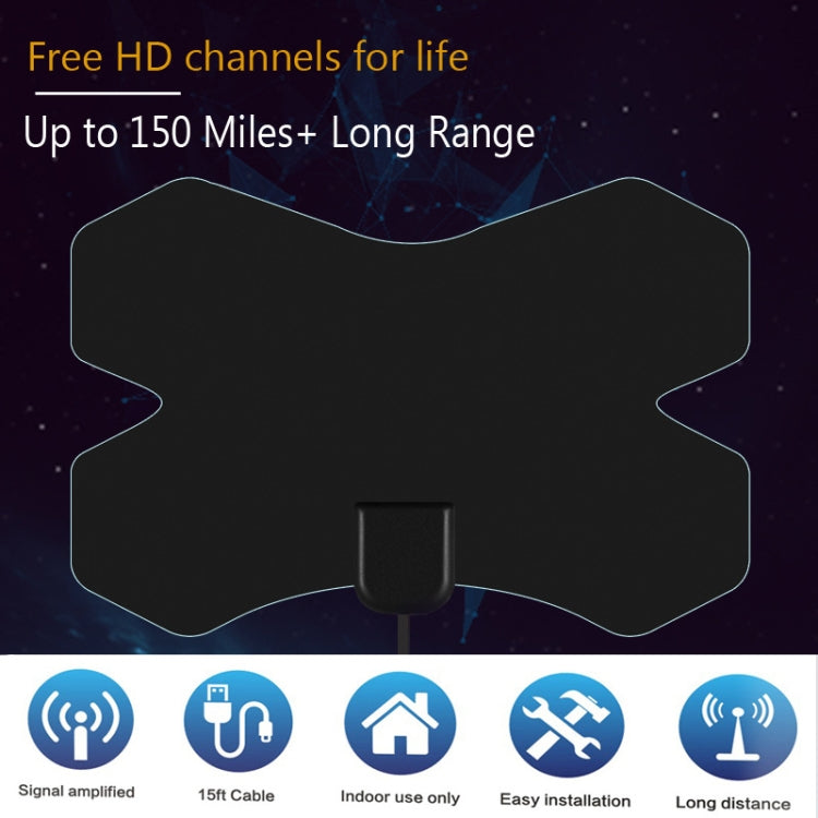 MYC-HDTV050 X Shield เสาอากาศ HDTV 4K 25dB ระยะรับสัญญาณ: 150 ไมล์, MYC-HDTV050