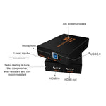 กล่องจับภาพวิดีโอและเสียง Z28 มือหญิง HDMI + ไมโครโฟน + ไลน์อิน เป็น HDMI หญิง USB 3.0