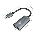 กล่องจับภาพวิดีโอและเสียง Z29 มือหญิง HDMI เป็น USB 2.0 ชาย + เสียง, Z29