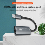 กล่องจับภาพวิดีโอและเสียง Z29 มือหญิง HDMI เป็น USB 2.0 ชาย + เสียง, Z29