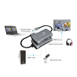 กล่องจับภาพวิดีโอและเสียง Z30 มือหญิง HDMI + ไมโครโฟน เป็น HDMI หญิง + เสียง + USB 2.0, Z30