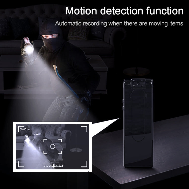 ปากกาบันทึกวิดีโอกล้อง HD 1080P ดีไซน์คลิปหลัง B19 รองรับการตรวจจับการเคลื่อนไหว / มองเห็นในที่มืดด้วยอินฟราเรด / กล้องหมุน 180 องศา / การ์ด TF / OTG